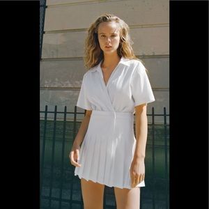 ZARA box pleat jumpsuit dress